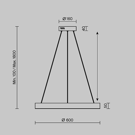 Подвесной светильник Maytoni Saturno MOD415PL-L45BS4K - фото