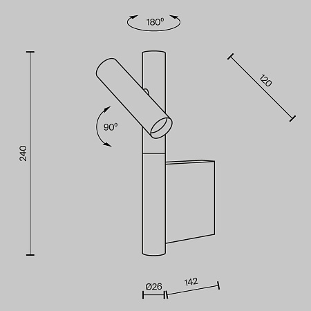 Настенный светильник (бра) Maytoni MOD433WL-L3B3K - фото