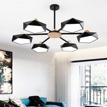 Подвесная Люстра Geometric Ch 6 Черная Imperiumloft 140731-26 - фото