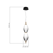 Светильник подвесной ST-Luce Черный/Белый, Дымчатый LED 1*16W 3000K SL6130.403.15