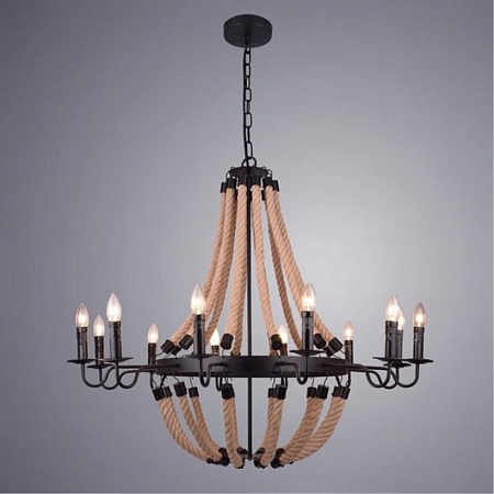 Подвесная люстра ARTE LAMP A8956LM-12BK - фото