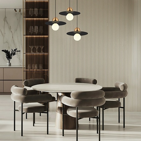 Светильник подвесной Черный/Черный, Бронзовый G9 1*5W 4000K SLE1257-433-01 - фото