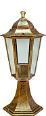 Светильник садово-парковый Feron 6104/PL6104 шестигранный на постамент 60W E27 230V, черное золото