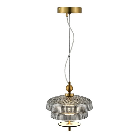 Светильник подвесной ST-Luce Латунь/Латунь, Дымчатый LED 1*8W 3000K SL6122.303.01 - фото