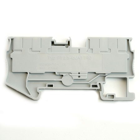 Зажим пружинный, 4-проводной проходной ЗНИ - 2,5 ,JXB PT 2,5 , серый LD574-1-25 - фото