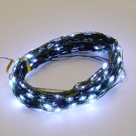 Светодиодная гирлянда Feron CL583 линейная Роса (на проволоке) 5000К c питанием от сети 220V 20м + сетевой шнур 1,5м - фото