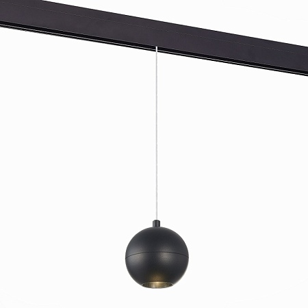 Магнитный трековый светильник подвесной Черный LED 1*12W 4000K 750Lm Ra>80 36° IP20 D10 ST354.443.12 - фото