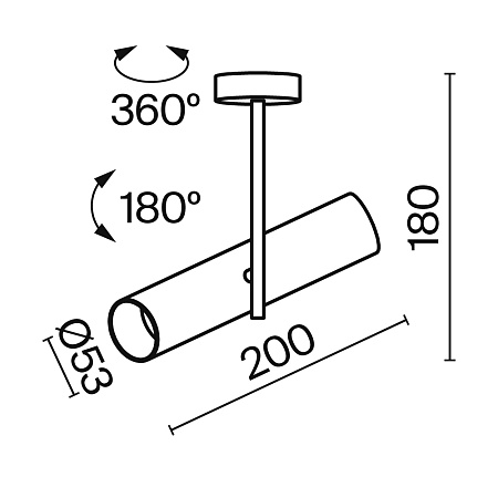 Потолочный светильник Technical Elti C020CL-01B - фото