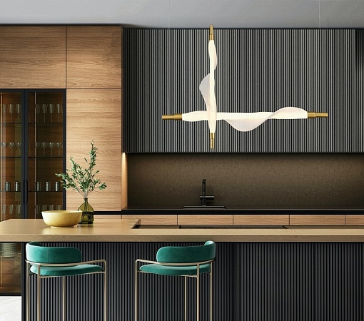 Светильник подвесной ST-Luce Золотистый/Белый LED 1*25W 3000K SL6109.203.01 - фото