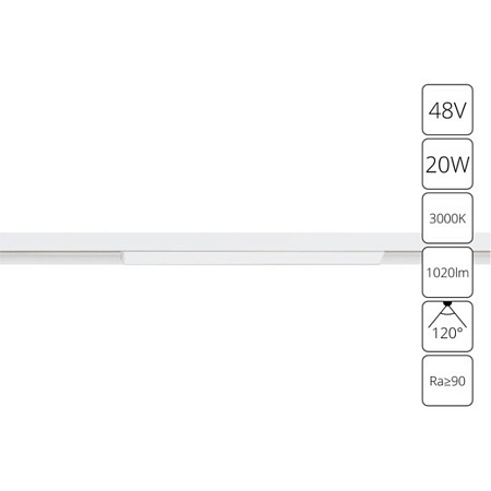 Магнитный трековый светильник Arte Lamp LINEA A4673PL-1WH - фото