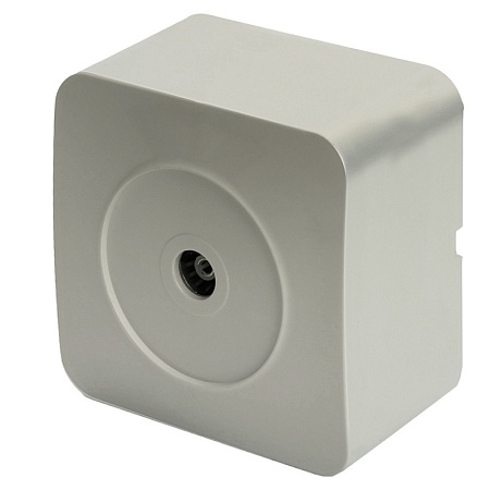 Розетка TV открытой установки, 1-местная, STEKKER, 75 Ом, 5-862МГц, серия София, серебро, MST00-10-03 - фото