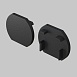 Заглушка для круглового шинопровода, 2 шт. Basity, черный - фото