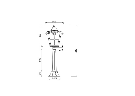 Ландшафтный светильник Outdoor Albion O413FL-01BZ1 - фото