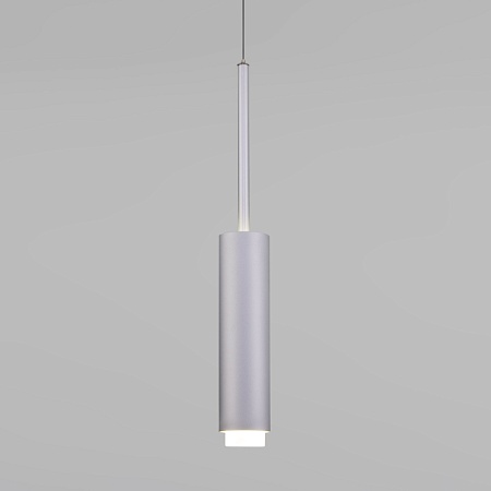 Подвесной акцентный светильник Eurosvet 50203/1 LED матовое серебро - фото