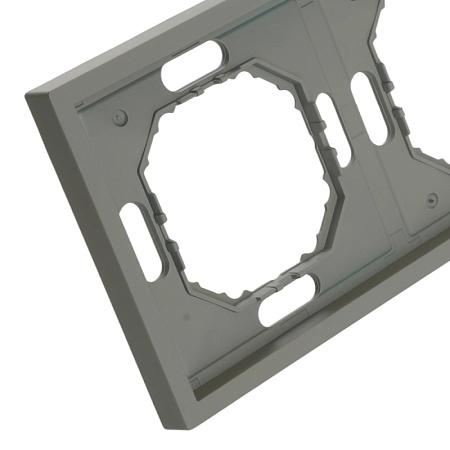 Рамка STEKKER, PFR00-5005-10 5-местная, серия Эмили, платиново-серый, soft touch - фото