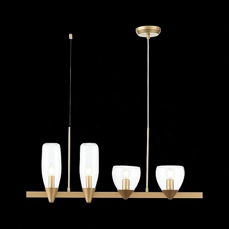 Светильник подвесной ST-Luce Золотистый/Прозрачный E14 4*40W SL1119.203.04 - фото