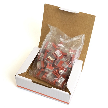 Клемма монтажная 4-проводная STEKKER  для 1-жильного проводника, LD2273-204 - фото