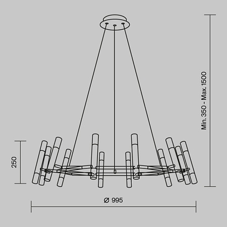 Подвесной светильник Maytoni Vigo MOD031PL-24B - фото