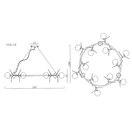 Кольцевая Люстра Matisse R D105 Imperiumloft 191864-26 - фото
