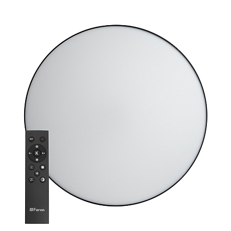Светодиодный управляемый светильник Feron AL6200 “Simple matte” тарелка 60W 3000К-6500K черный - фото