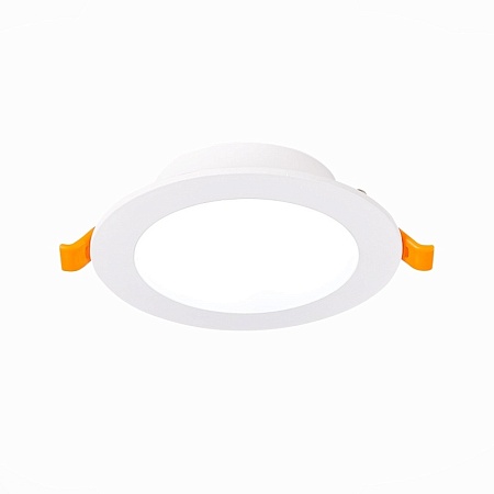 Св-к встр. Белый LED 1*8W 3000K 640Lm Ra80 110° IP20 D120xH30 220-240V ST210.538.08 - фото