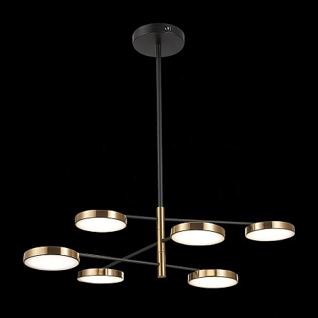 Светильник подвесной ST-Luce Черный/Латунь, Белый LED 6*7,5W 3000K SL1605.413.06 - фото