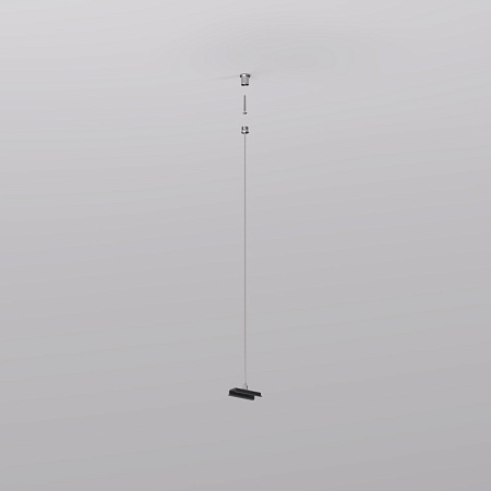 TR2127-BK Механический подвес для трека SMART BASE, IP20, 5м, черный, алюминий - фото