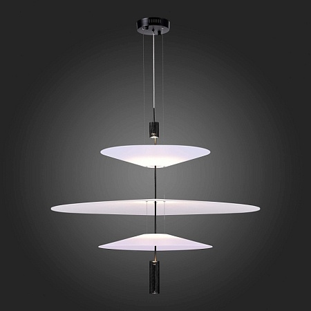 Люстра подвесная ST-Luce Черный/Белый LED 1*15W 3000K SL6101.423.01 - фото