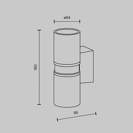 Настенный светильник (бра) Outdoor Bowery O582WL-02B - фото