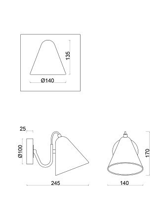 Настенный светильник (бра) Freya FR8001WL-01WG - фото