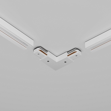 Угловой коннектор питания с вводом питания Unity белый - фото