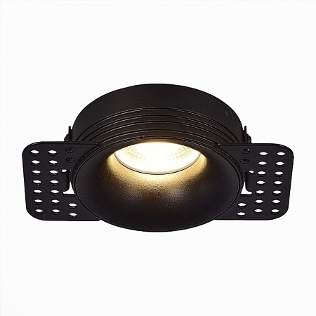 Св-к встр. Черный GU10 1*50W IP20 D78xH30 165-265V Без ламп ST218.448.01 - фото