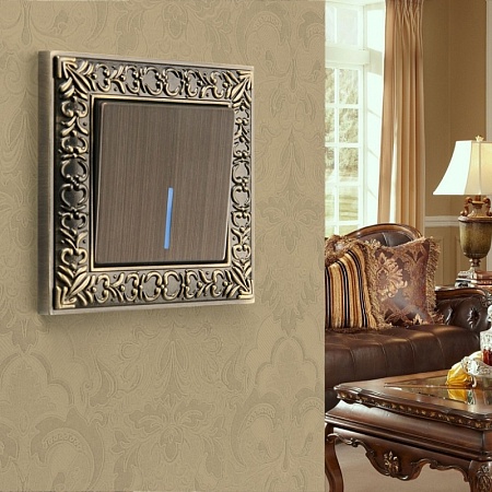 Клавиша для выключателя c подсветкой (бронзовый) W1119112 - фото