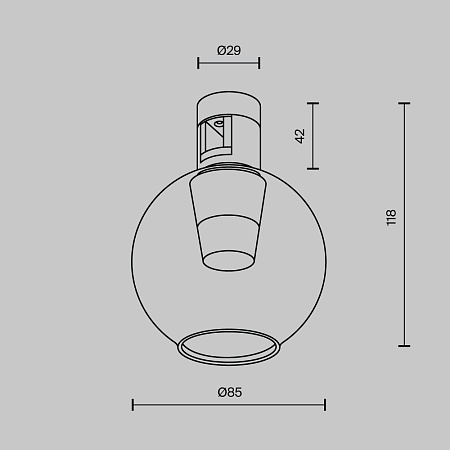 Трековый светильник Technical Bubble TR148-1-3W3K-BS - фото