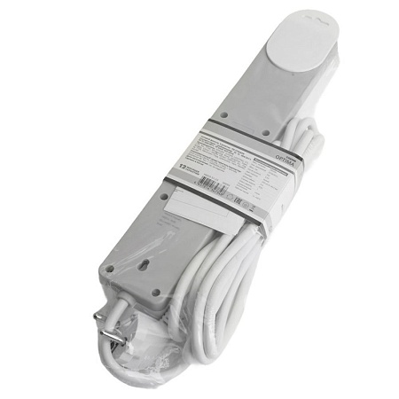 Сетевой фильтр 5-местный с/з STEKKER HM20-51-03 3x1мм2, 3 м, серия Optima, белый - фото