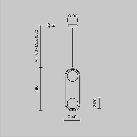 Подвесной светильник Maytoni Ring MOD013PL-02W - фото