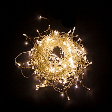 Светодиодная гирлянда Feron CL20 занавес 2*2м  + 3м 2700К статичная, c питанием от сети 230V, белый шнур - фото