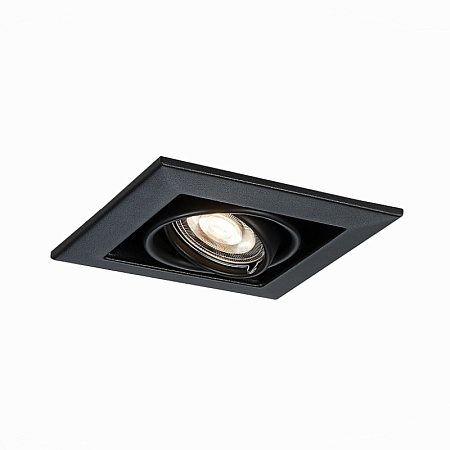 Св-к встр. Черный GU10 1*50W L126xW126xH70 220V Без ламп ST250.448.01 - фото