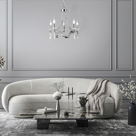 Подвесной светильник Eurosvet 60064/5 хром - фото