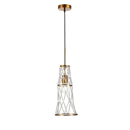 Светильник подвесной ST-Luce Золотистый/Золотистый, Прозрачный E27 1*60W SL1016.203.01 - фото