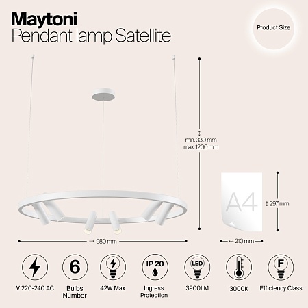 Подвесной светильник Maytoni Satellite MOD102PL-L42W - фото