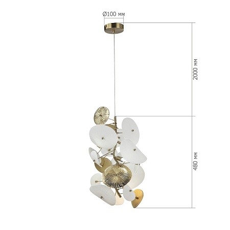 Светильник подвесной ST-Luce Латунь/Белый G9 5*5W 4000K SL1518.303.05 - фото