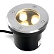 Светодиодный светильник тротуарный (грунтовый) Feron SP2801, 3W, AC/DC12-24V, низковольтный, 3000К, черный, D100*H80mm, вн.диаметр:70m - фото