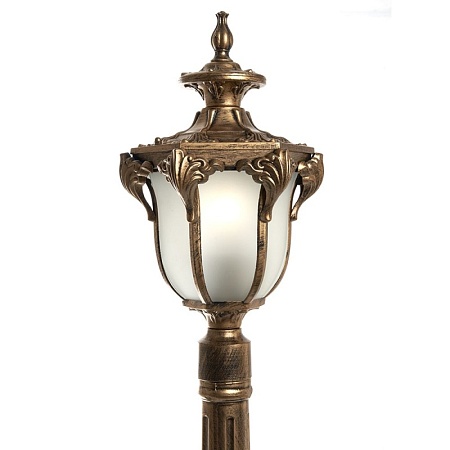 Светильник садово-парковый Feron PL4046 шестигранный, столб 60W 230V E27, черное золото - фото