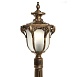 Светильник садово-парковый Feron PL4046 шестигранный, столб 60W 230V E27, черное золото - фото
