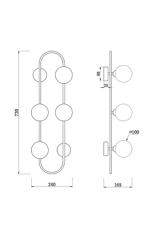 Настенный светильник (бра) Freya Inversion FR5233WL-04BS1 - фото