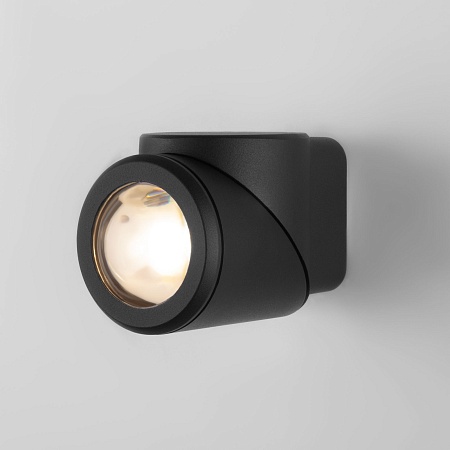 Уличный поворотный светодиодный настенный светильник GIRA U LED IP54 35127/U черный Elektrostandard - фото