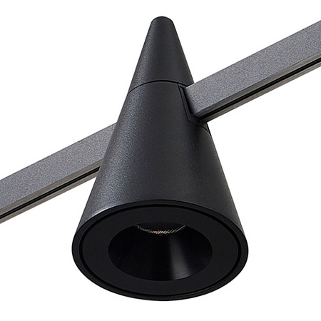Магнитный трековый светильник FARM Черный LED 1*5W 3000K 325Lm Ra90 60 IP20 D70xH115 24 ST813.406.05 - фото