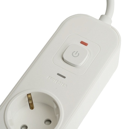 Сетевой фильтр 3-местный с/з STEKKER 3x1мм2, 3 м, 250В, 16А, 2 USB-A+2 Type-C 3, серия Nova, белый - фото