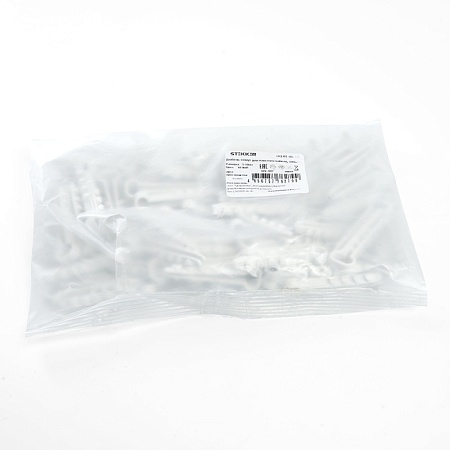 Дюбель-хомут для плоского кабеля (5-10мм), STEKKER DCL01-05-10, полипропилен, белый (100шт.) - фото